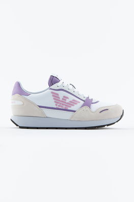 Emporio Armani Sneakers Culoarea Alb Dama, Imitatie De Piele