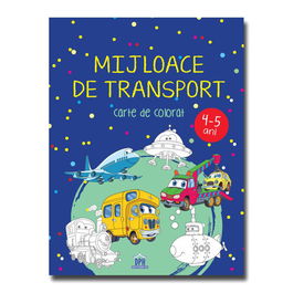 Mijloace de transport (4-5 ani) - carte de colorat