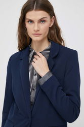 Vero Moda Sacou Culoarea Albastru Marin, Un Singur Rand De Nasturi Dama Bleumarin, Panza