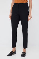 Sisley Pantaloni Femei, Culoarea Negru, Fason Tigareta, Medium Waist Dama, Panza