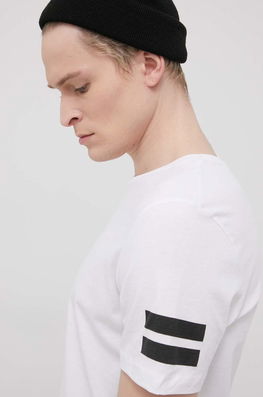 Jack & Jones Tricou Din Bumbac Culoarea Alb, Cu Imprimeu Bărbaţi, Model Print