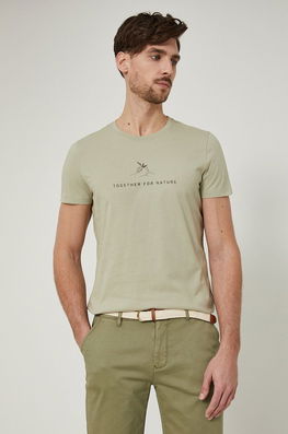 Medicine Tricou Din Bumbac Culoarea Verde, Cu Imprimeu Bărbaţi, Model Print