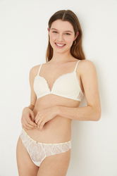 Women'secret Chiloti Culoarea Bej Dama, Dantela
