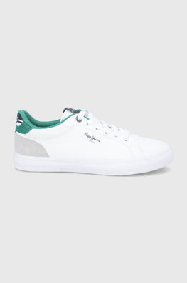 Pepe Jeans Pantofi Kenton Colours Culoarea Alb Bărbaţi, Imitatie De Piele