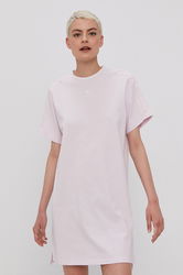 Adidas Originals Rochie H56459 Culoarea Roz, Mini, Model Drept Dama Violet, Bumbac, Casual