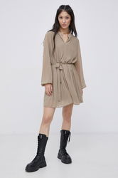 Jacqueline De Yong Rochie Culoarea Bej, Mini, Evazata JDY Dama, Panza, Casual