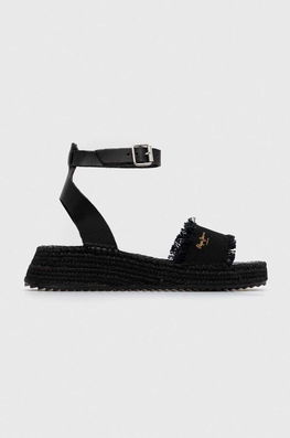 Pepe Jeans Sandale KATE Femei, Culoarea Negru, Cu Platforma Dama, Piele