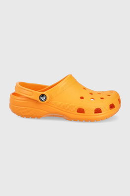 Crocs Papuci Femei, Culoarea Portocaliu Dama, Sintetic, Toc Plat
