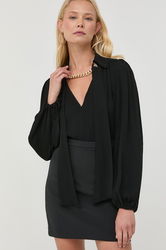 Elisabetta Franchi Bluza Femei, Culoarea Negru, Neted Dama, Vascoza, Elegant