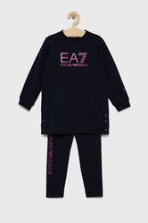 EA7 Emporio Armani Compleu Copii Culoarea Albastru Marin Bleumarin, Tricotaj, Model Print