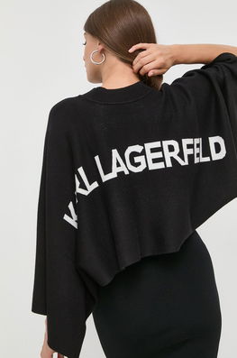 Karl Lagerfeld Pulover Femei, Culoarea Negru, Light Dama