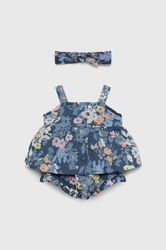 GAP Set De Bumbac Pentru Bebelusi Culoarea Albastru Marin Copii Bleumarin