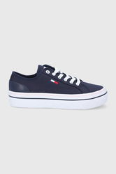Tommy Jeans Teniși Femei, Culoarea Albastru Marin Dama Bleumarin, Textil