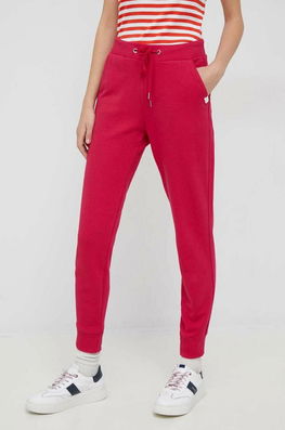 United Colors Of Benetton Pantaloni De Trening Din Bumbac Culoarea Violet, Neted Dama