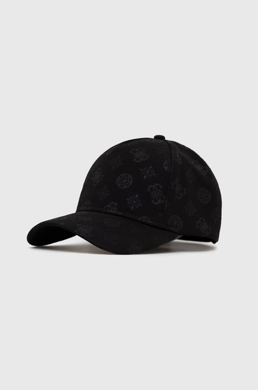 Guess Sapca Culoarea Negru, Neted Dama