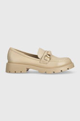 Answear Lab Mocasini Femei, Culoarea Bej, Cu Platforma Dama, Imitatie De Piele