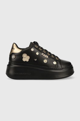 Karl Lagerfeld Sneakers Din Piele Anakapri Culoarea Negru Dama