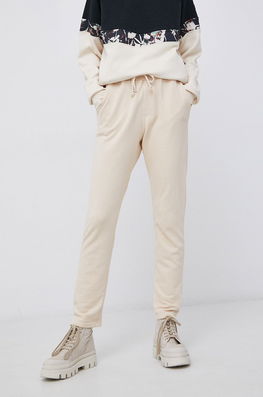 Rip Curl Pantaloni De Bumbac Femei, Transparent, Material Neted Dama Bej