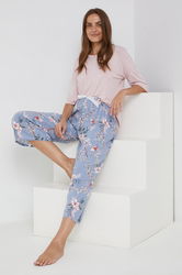 Answear Lab Pijama Femei, Culoarea Roz Dama, Tricotaj