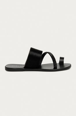 Slapi De Piele Kurt Geiger London Dama Negru, Toc Plat