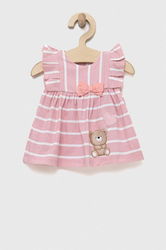 Mayoral Newborn Rochie Bebe Culoarea Roz, Mini, Evazati Copii, Tricotaj, Model Curele