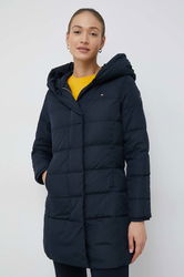 Tommy Hilfiger Geaca De Puf Femei, Culoarea Albastru Marin, De Iarna Dama Bleumarin