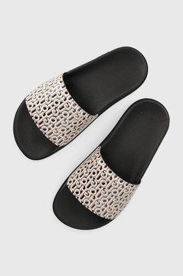 HUGO Papuci Match It Slid Femei, Culoarea Roz Dama, Imitatie De Piele, Toc Plat