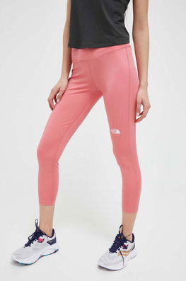 The North Face Leggins De Antrenament Flex Culoarea Roz, Neted Dama, Tricotaj
