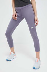 The North Face Leggins De Antrenament Flex Culoarea Violet, Neted Dama, Tricotaj