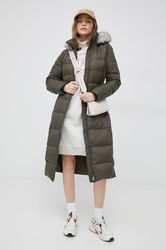 Tommy Hilfiger Geaca De Puf Femei, Culoarea Verde, De Iarna Dama