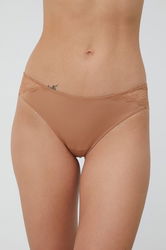 Calvin Klein Underwear Chiloti Culoarea Bej Dama, Panza