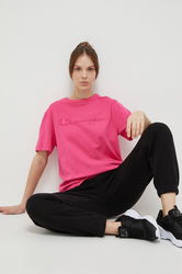 Champion Tricou Din Bumbac Culoarea Roz Dama, Model Print