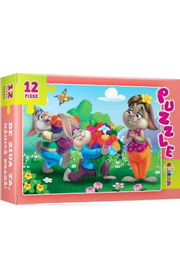 de ziua ta, mamica draga! - puzzle 12 piese