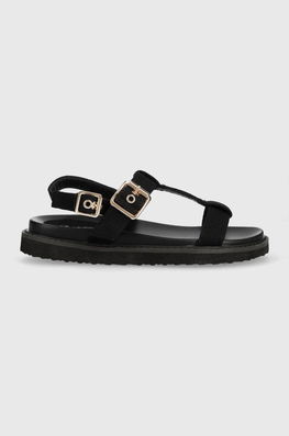 Answear Lab Sandale Femei, Culoarea Negru Dama, Sintetic, Toc Plat