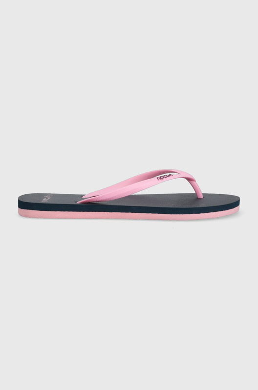 Rip Curl Slapi Femei, Culoarea Albastru Marin, Cu Toc Plat Dama Bleumarin, Sintetic