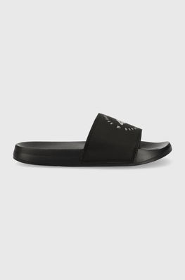 4F Papuci Femei, Culoarea Negru Dama, Sintetic, Toc Plat