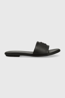 Tommy Hilfiger Slapi De Piele TH POP MULE Femei, Culoarea Negru, FW0FW07097 Dama, Toc Plat