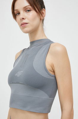 4F Top De Antrenament Culoarea Gri Dama, Cu Elastan