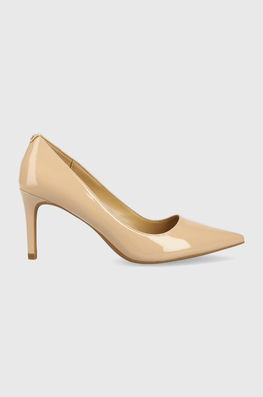 MICHAEL Michael Kors Pantofi Cu Toc Alina Culoarea Bej, 40F2HNMP1A Dama, Imitatie De Piele Lacuita, Toc Subtire