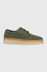 Gant Pantofi De Piele Intoarsa Kinzoon Barbati, Culoarea Verde Bărbaţi, Elegant