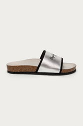 Papuci Oban Soft Pepe Jeans Dama Argintiu, Textil, Toc Plat