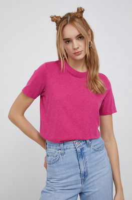 Superdry Tricou Din Bumbac Culoarea Roz Dama, Model Melanj