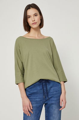 Medicine Longsleeve Din Bumbac Culoarea Verde Dama