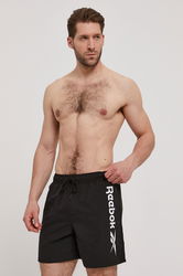Reebok Pantaloni Scurți De Baie 71023 Culoarea Negru Bărbaţi, Model Print