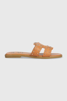 Answear Lab Papuci Femei, Culoarea Maro Dama, Imitatie De Piele, Toc Plat
