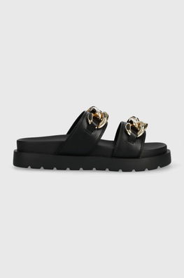 Buffalo Papuci Eve Loop Femei, Culoarea Negru, 1602162 Dama, Imitatie De Piele, Toc Plat
