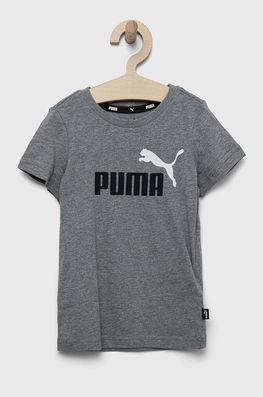 Puma Tricou De Bumbac Pentru Copii ESS+ 2 Col Logo Tee B Culoarea Gri, Cu Imprimeu, Model Print