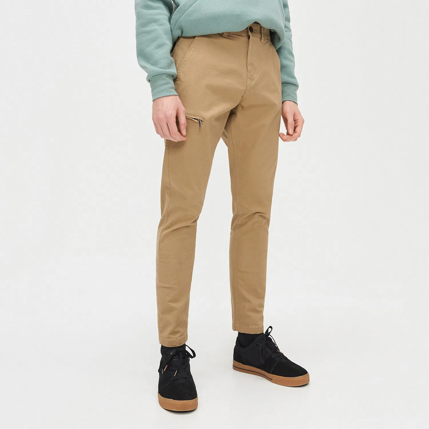 Cropp - Pantaloni chino cu croi carrot - Bej