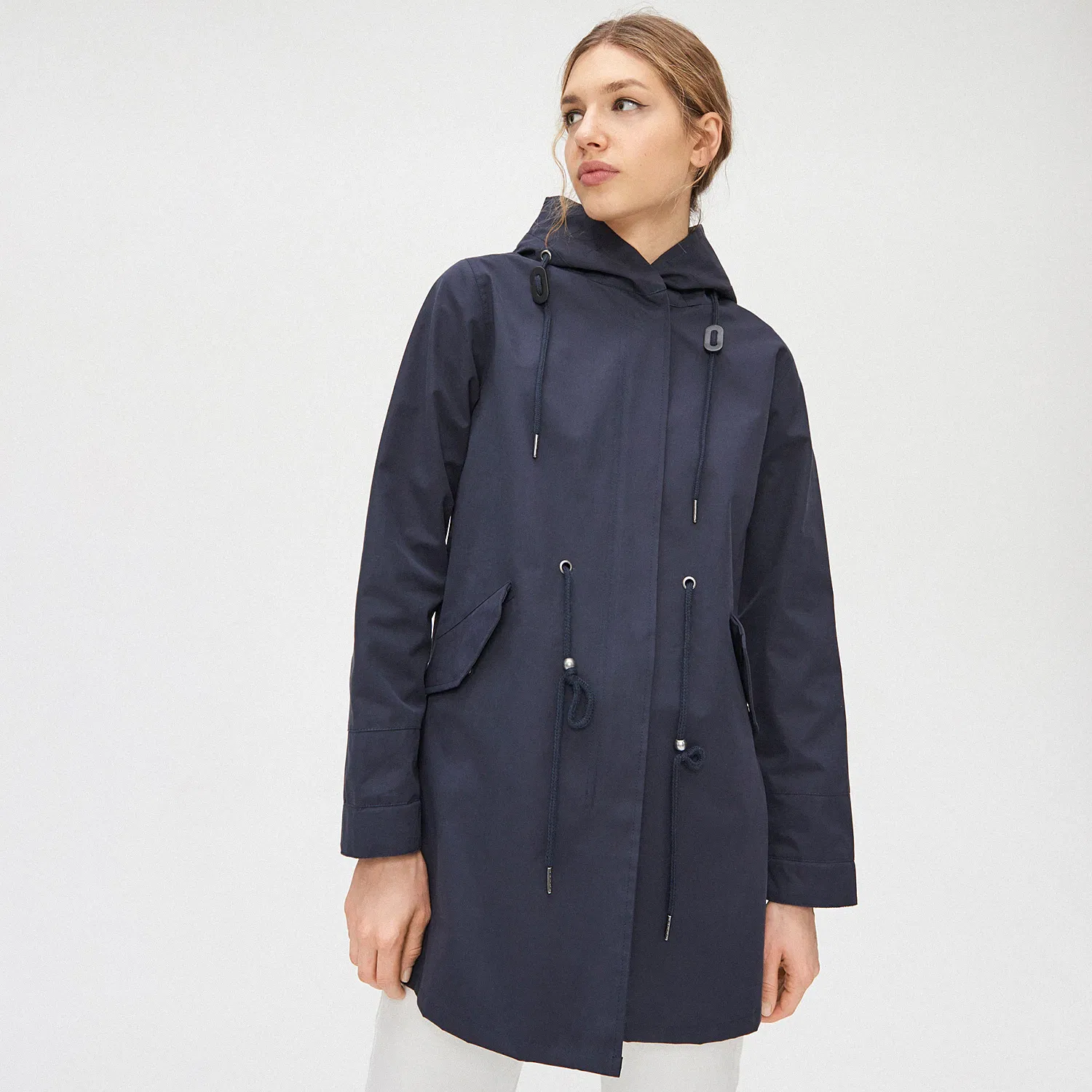 Cropp - Jachetă parka cu glugă - Bleumarin