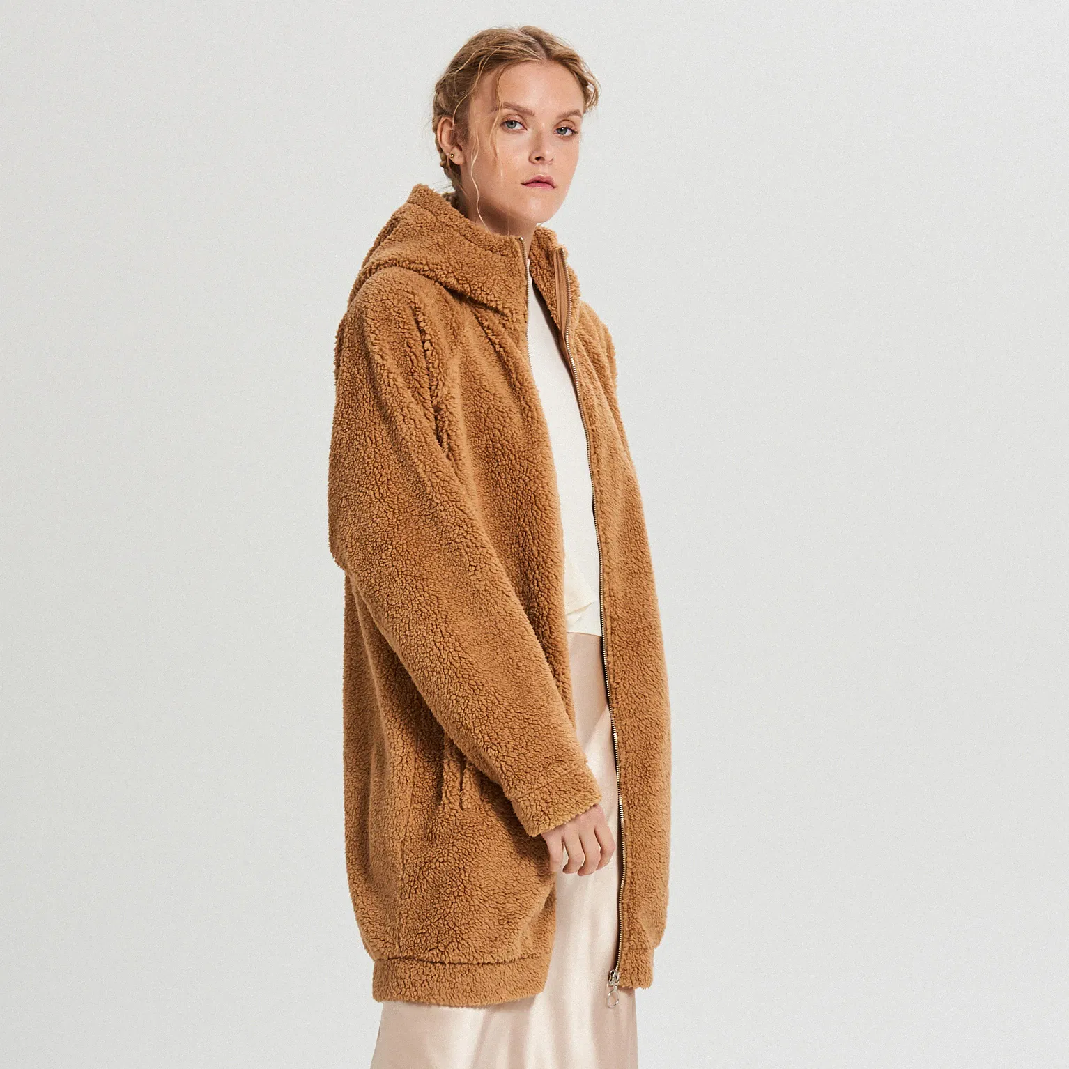 Cropp - Hanorac lung oversize - Bej